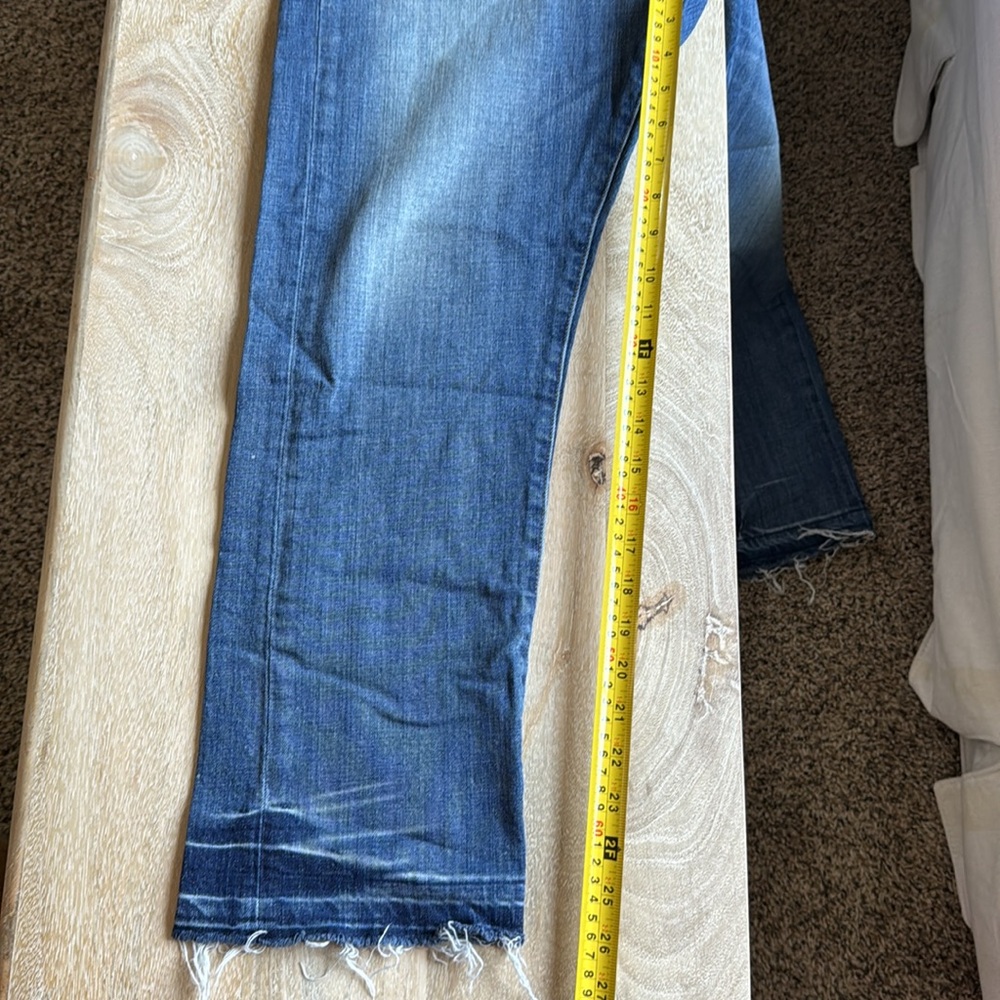 Pilcro raw hem wide leg denim jeans size 32 - Picture 6 of 6